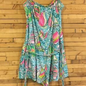 Lilly Pulitzer Sailboat Strapless Romper